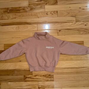 Essentials kids cowl neck Dusty Rose Turtleneck Sweater